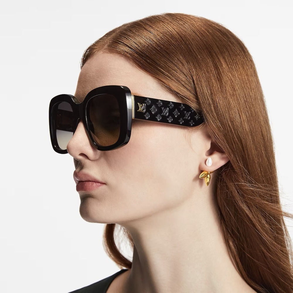 LV empreinte square sunglasses - black